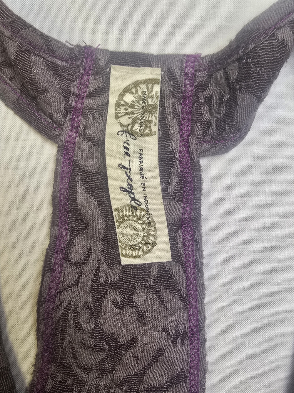 Free People Purple Patterned Racerback Tank - Picture 4 of 7